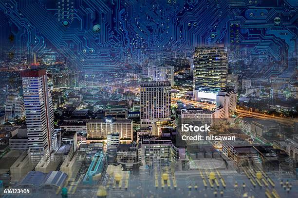 Digital Technology Embraces The World Stock Photo - Download Image Now - Emergence, Technology, Business