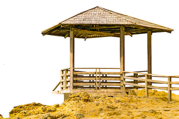 istock Wooden Viewpoint Isolated on White 616125182