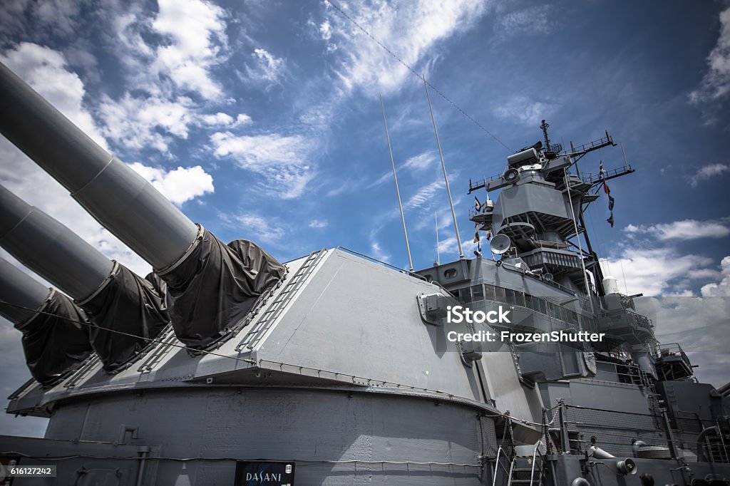 US military aircraft carrier tower and control bridge Navy Stock Photo