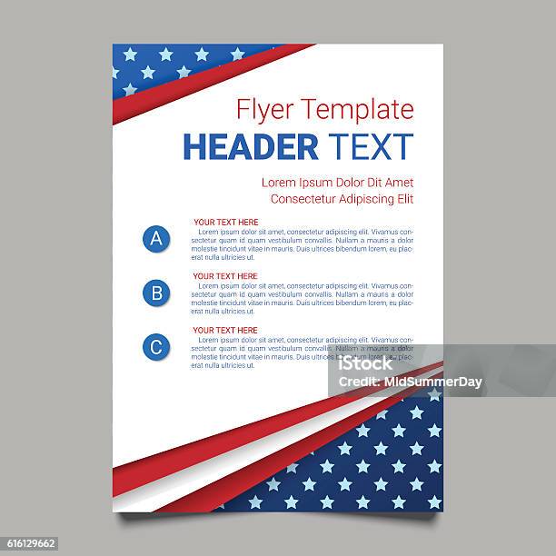 Usa Patriotic Background With Stripes And Stars For Posters Flyers Stock Illustration - Download Image Now