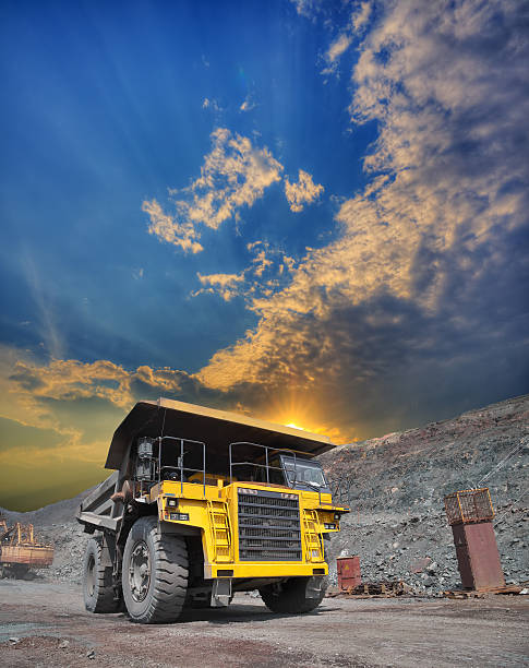 istock Mining truck on the opencast 616132752