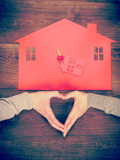 istock Heart and house symbol 616133316