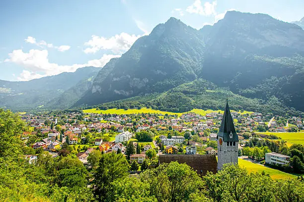 Photo of Balzers village in Liechtenstein