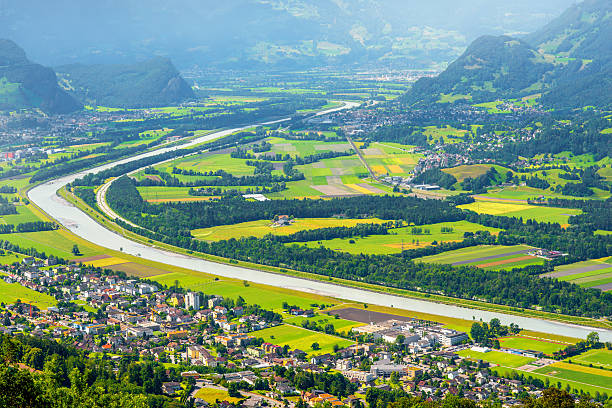 Aerial view on Liechtenstein