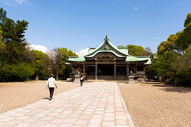 santuário hokoku em osaka, japão - toyotomi hideyoshi - fotografias e filmes do acervo