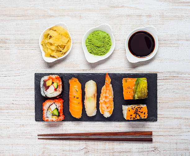 istock Sushi with Wasabi and Ginger 616222640