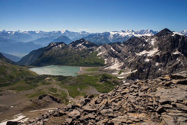 istock Lake Salanfe from Haute Cime 616222692