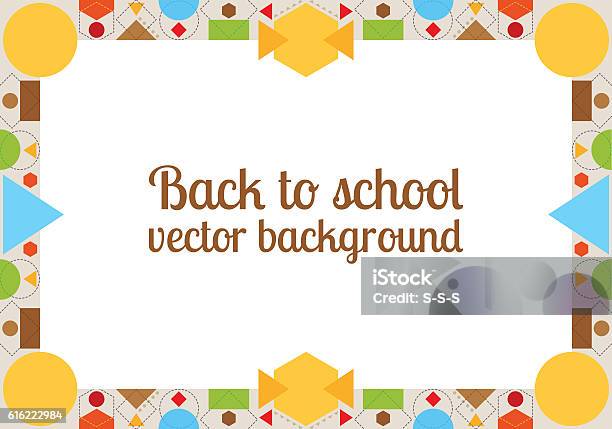 Back To School Background With Frame Stock Illustration - Download Image Now - Animal Back, Art, Art And Craft