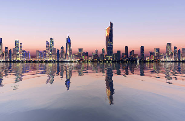 kuwait cityscape stock photo