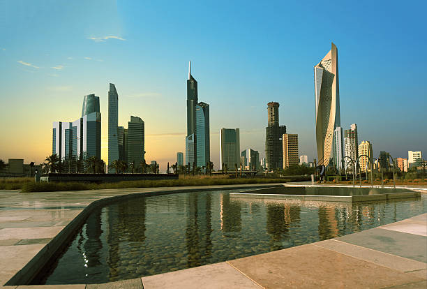 kuwait cityscape stock photo