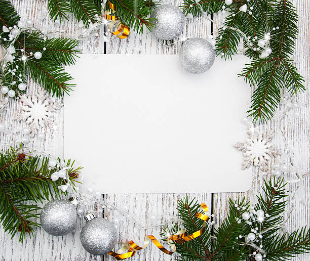istock christmas background - blank paper with decoration 616223522