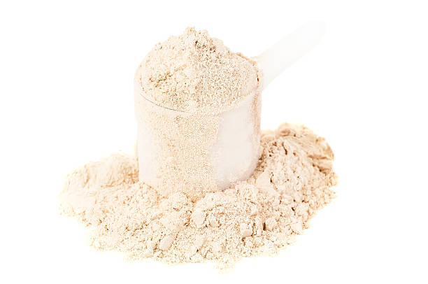 montón de proteína en polvo - protein concentrate fotografías e imágenes de stock