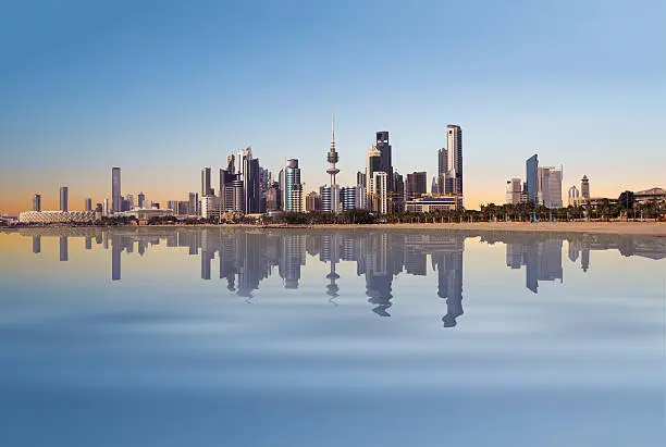 Kuwait City landscape on a calm day