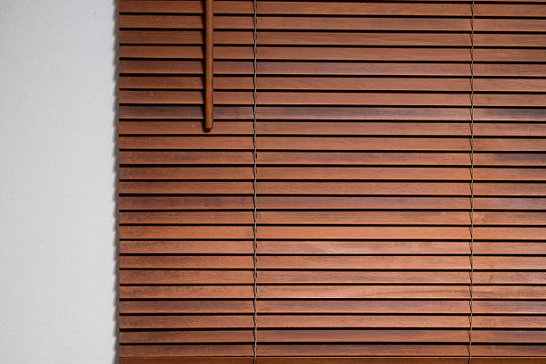 Wooden Blinds stock photo