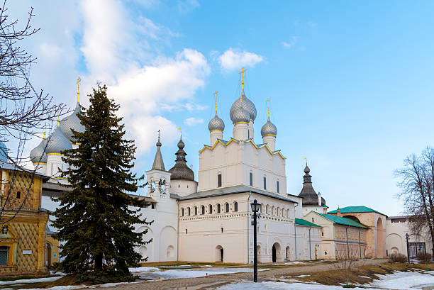 Church of Resurrection in Kremlin in Rostov Velikiy, Russia stock photo