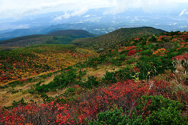 mt.adatara japan - nihonmatsu stock-fotos und bilder