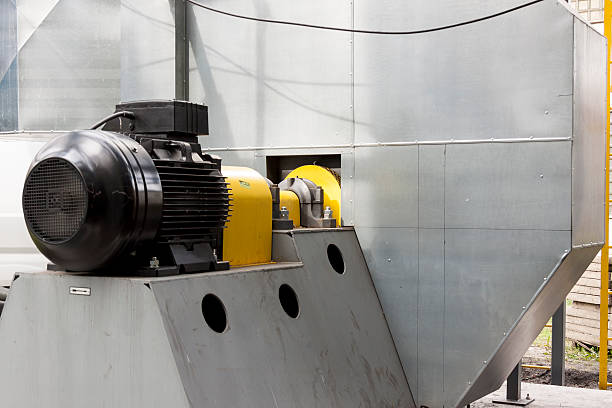 Engine and fumes ventilator stock photo