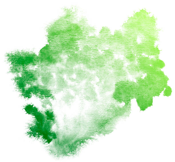 istock Abstract green watercolor background. 616236412