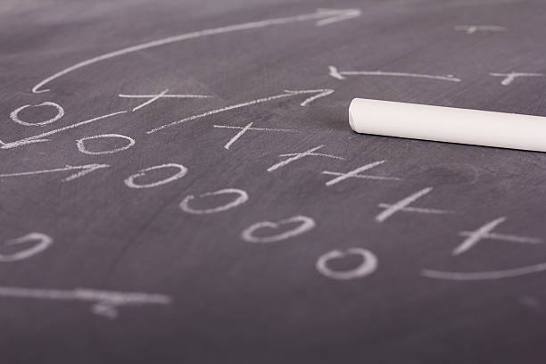 istock Close up of blackboard for coaching tactics 616237594