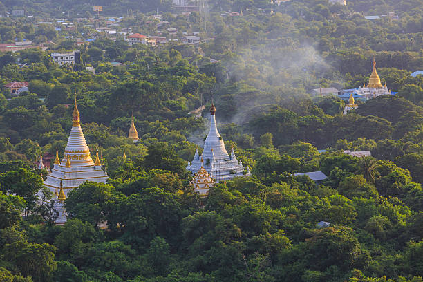 istock Old capital Sagaing at twilight, Sagaing, Myanmar 616240266