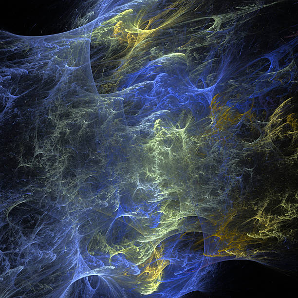 istock Clubs colored smoke. Chaos curves. Space wind. Abstract image. F 616240690
