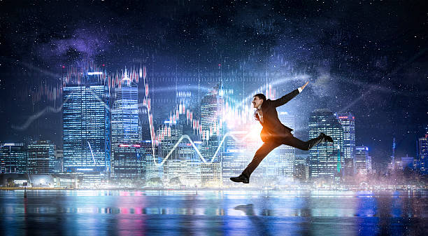 istock Businessman celebrating success . Mixed media 616240930