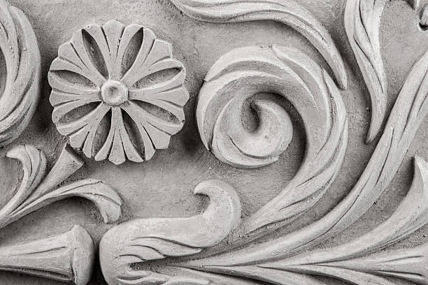 istock gypsum products, stucco weave, pattern, ornament on a black background 616241776