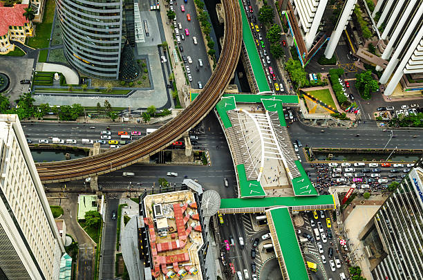 istock Road and BTS station in Bangkok, Thailand. 616241920