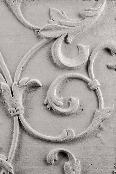 istock gypsum products, stucco weave, pattern, ornament on a black background 616243322