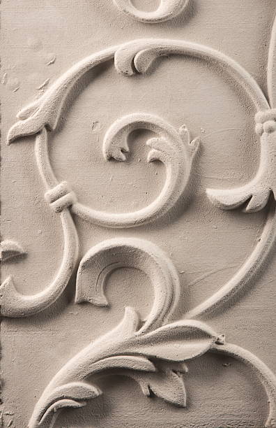 istock gypsum products, stucco weave, pattern, ornament on a black background 616243498