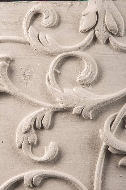 istock gypsum products, stucco weave, pattern, ornament on a black background 616243748