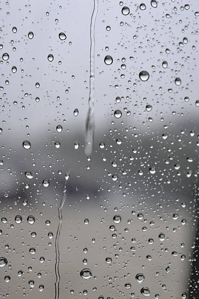 istock Drops of rain on the window 616243948
