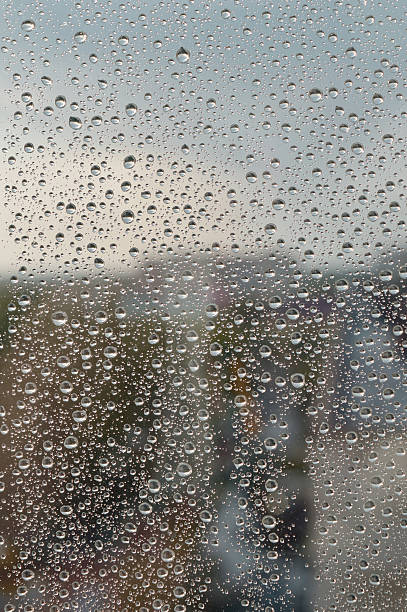 istock Drops of rain on the window 616244418