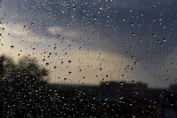 istock Drops of rain on the window 616244498