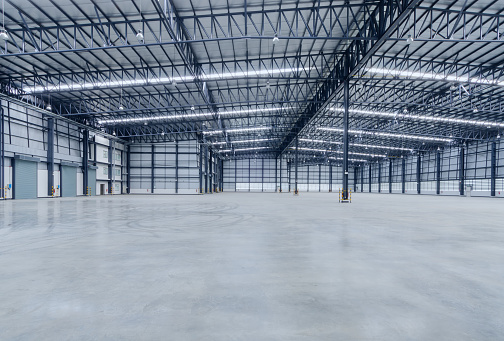 Interior of empty warehouse