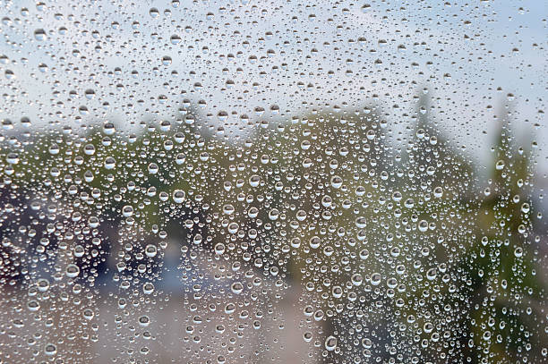 istock Drops of rain on the window 616244770