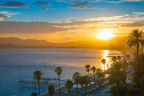 istock Cannes at sunset. France 616247758