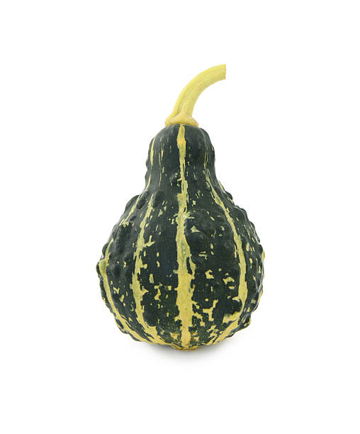 istock Green, stripey ornamental gourd 616251742