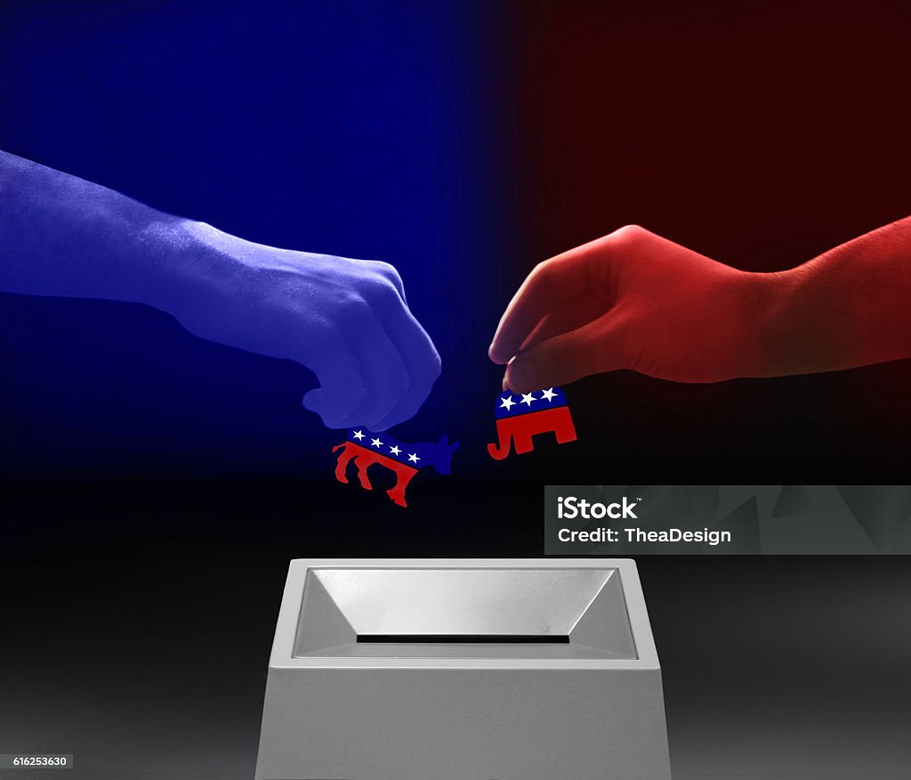 Republican vs Democrat US Republican Party Stock Photo