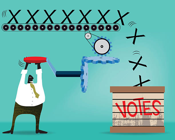 ilustrações, clipart, desenhos animados e ícones de máquina de votação - urna eletrônica
