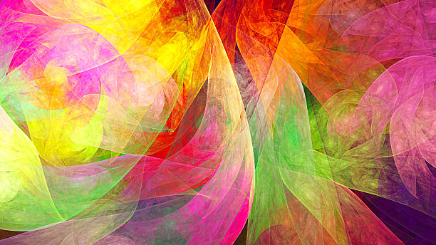motif abstrait fractal. - kaleidoscope fractal psychedelic abstract photos et images de collection