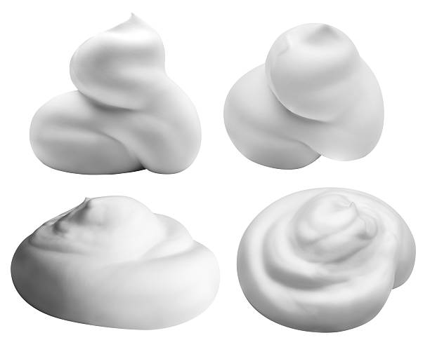 white foam isolated on white background with clipping path white foam isolated on white background shaving cream stock pictures, royalty-free photos & images