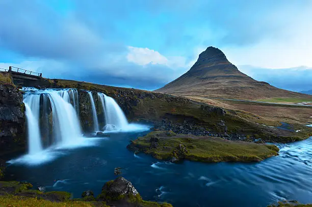 Photo of Amazing sunset the top of Kirkjufellsfoss waterfall