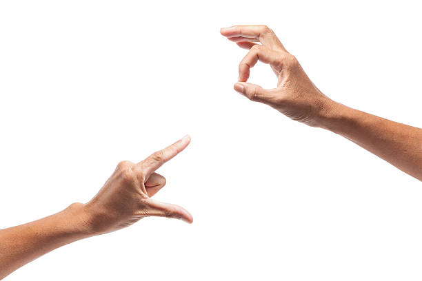istock Man asia hand sign isolated on white background. 616256468