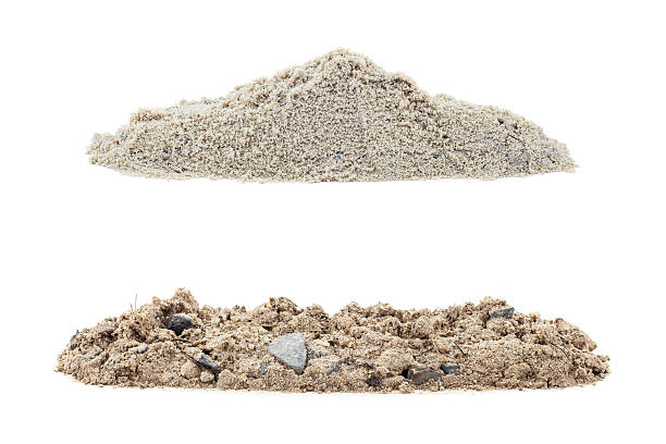 istock Pile of dry soil isolated on white background. 616262666