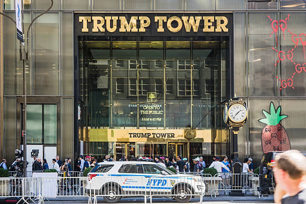 5 번가, 뉴욕에 있는 터프 타워 - 스톡 이미지 - trump tower 뉴스 사진 이미지