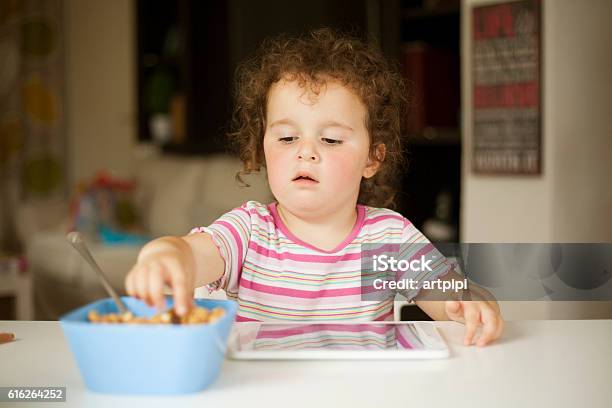 Breakfast Stock Photo - Download Image Now - 2-3 Years, Baby - Human Age, Baby Girls