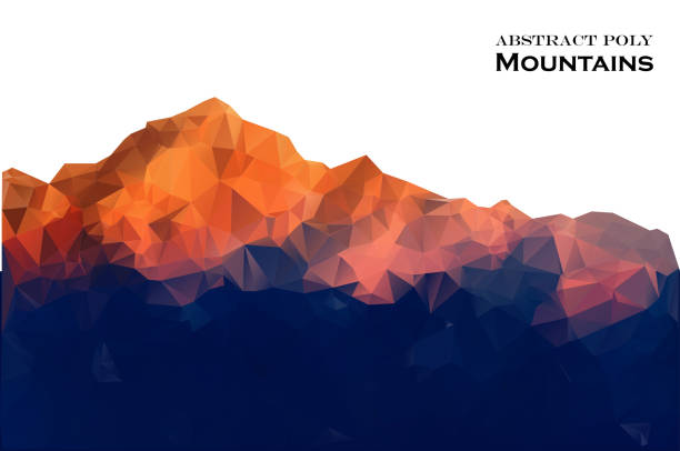kuvapankkikuvitukset aiheesta abstraktit taustavuoret monikulmainen tyyli. vektorikuva. suunnitteluelementti. - mount everest