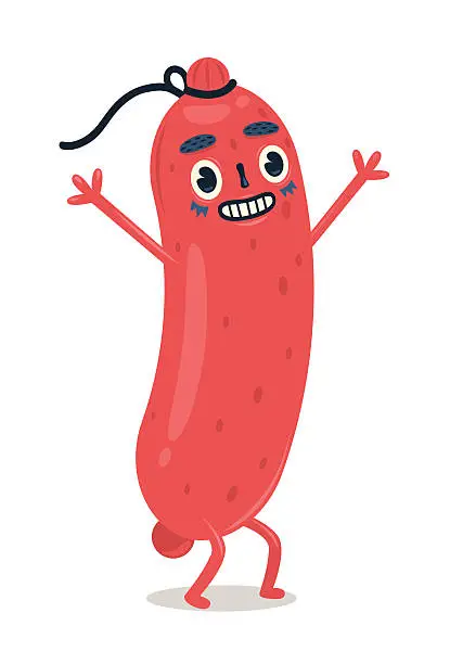 Vector illustration of Sausage