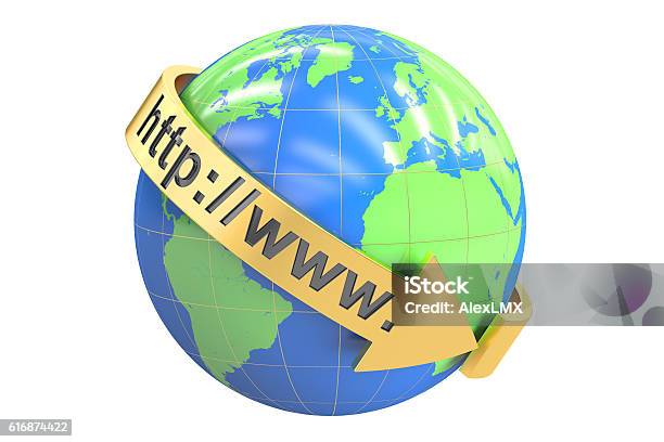 Global Internet Communication Concept 3d Rendering Stock Photo - Download Image Now